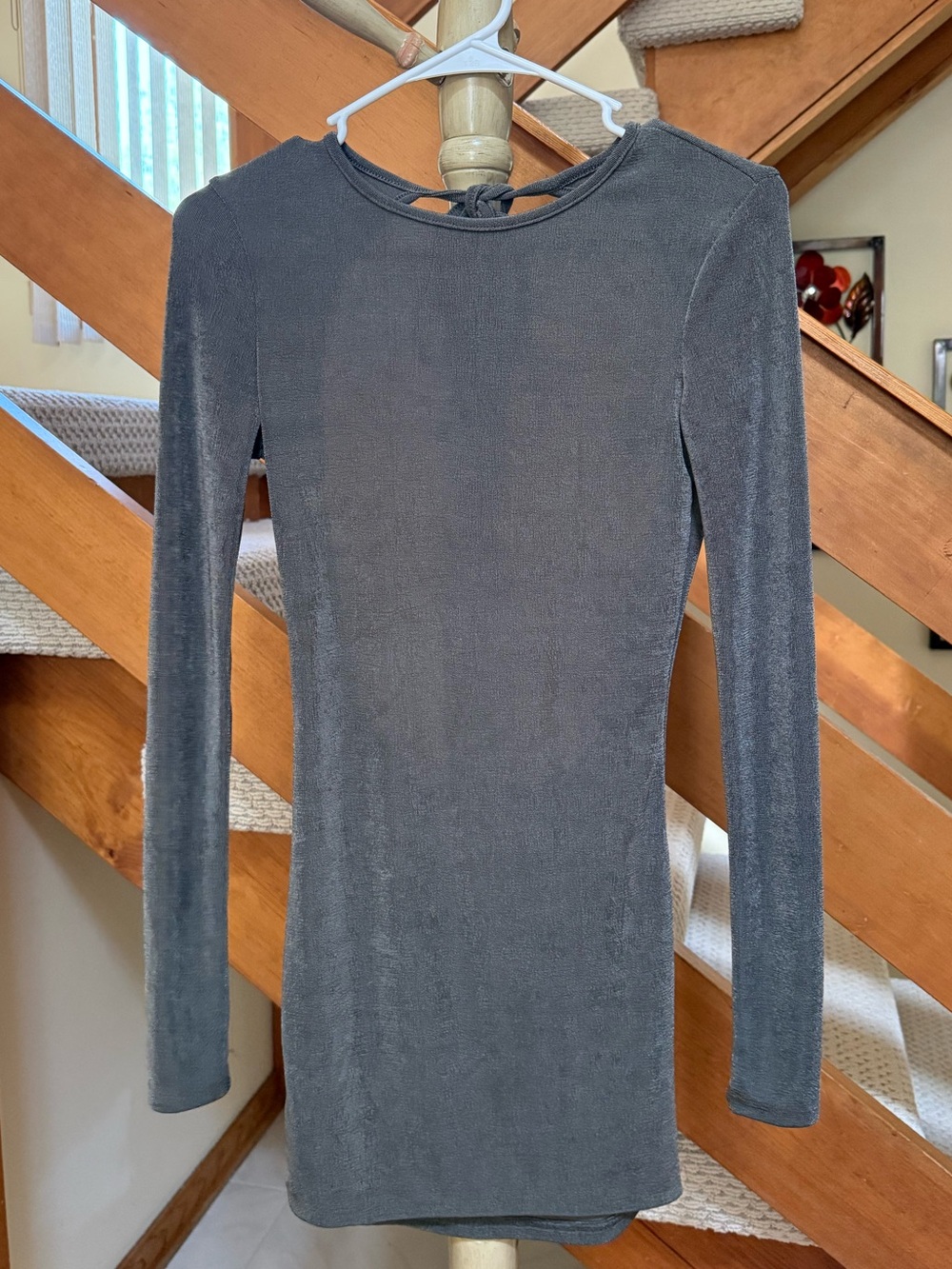 Edikted Charcoal Long-Sleeve Bodycon Dress